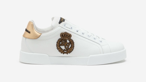 image  1 Calfskin nappa Portofino sneakers with crown patch