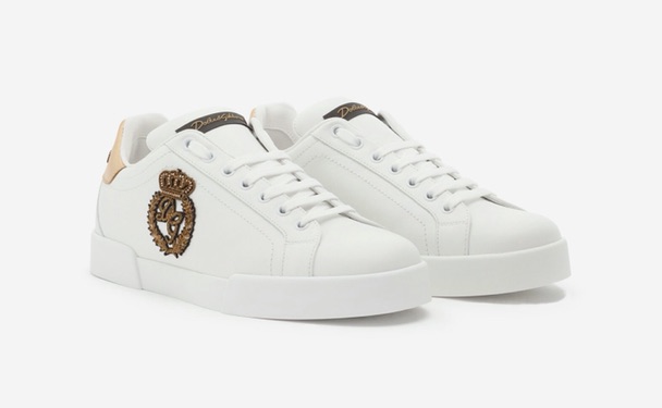 image 1 Calfskin nappa Portofino sneakers with crown patch