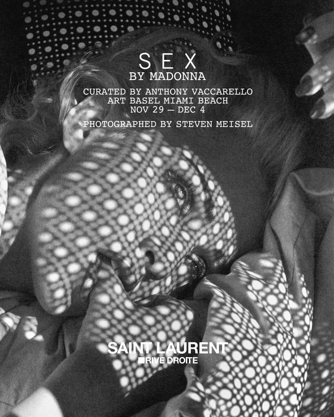 image  1 SAINT LAURENT - SEX BY MADONNA⁣THE RE-EDITION⁣IMAGINED BY ANTHONY VACCARELLO⁣ART BASEL MIAMI BEACH ⁣