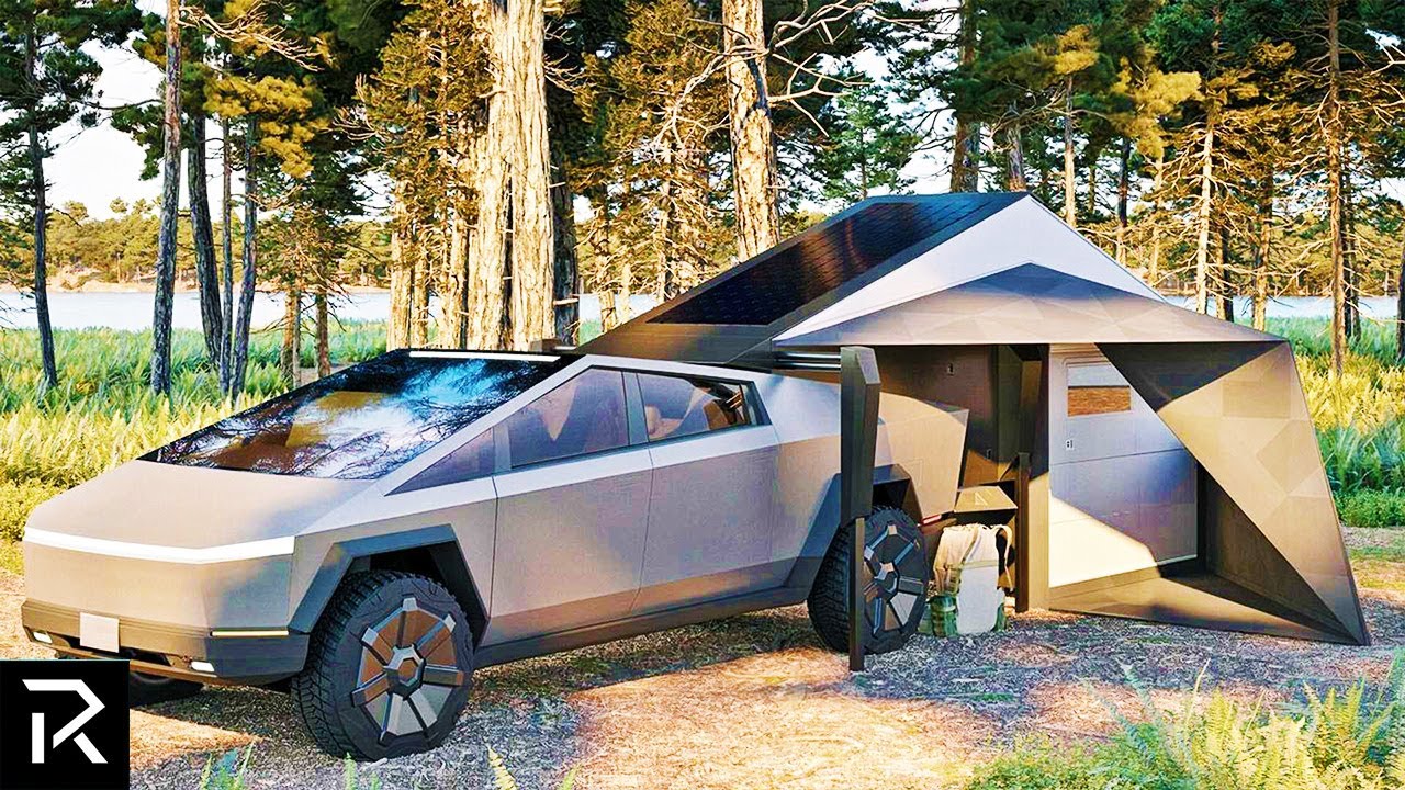 image 0 Tesla’s Cybertruck Can Turn Into A Mini Home #shorts