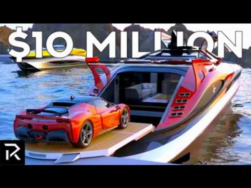 image 0 The $10 Million Dollar Mega Yacht With A Ferrari Garage